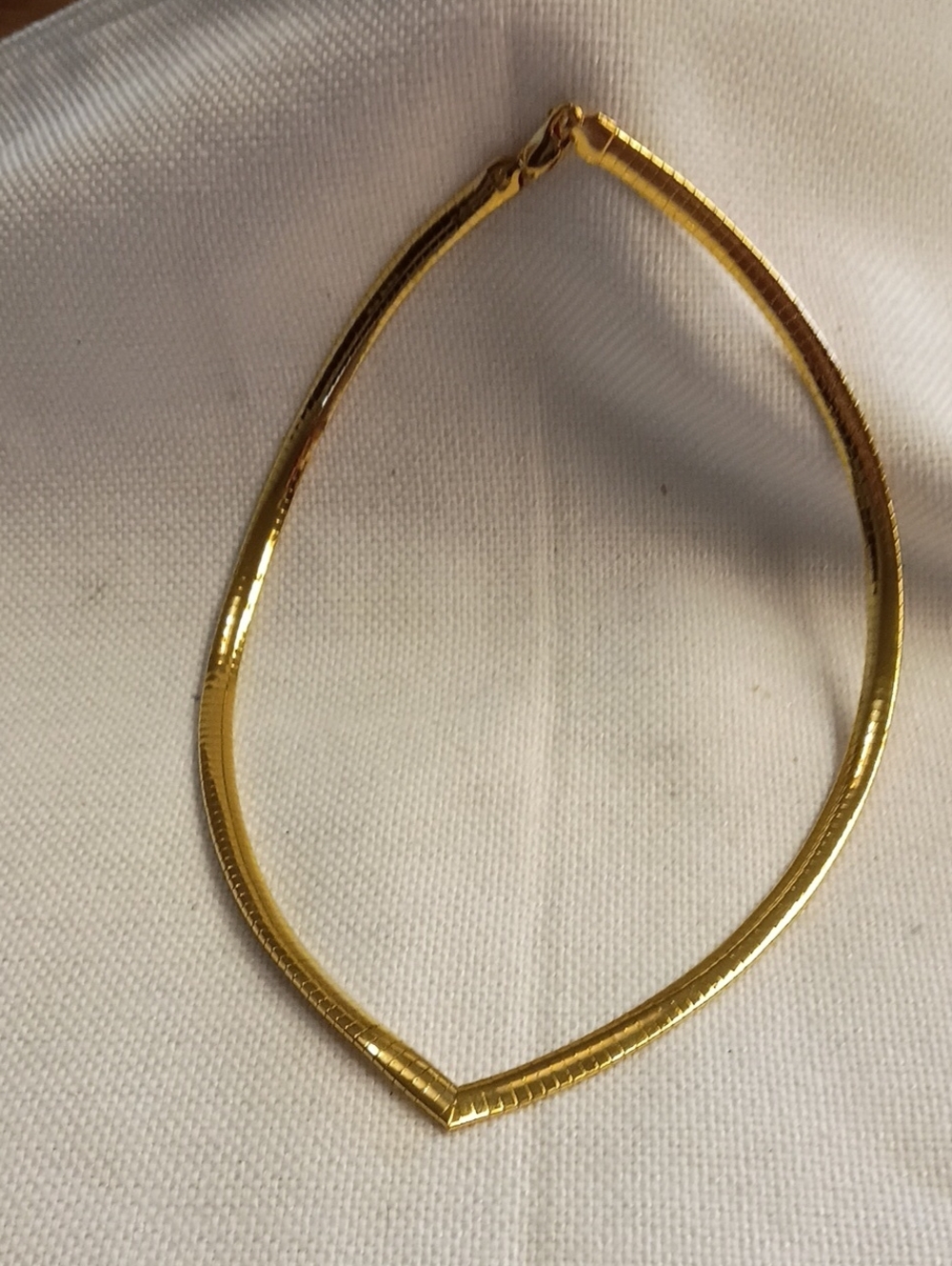 Technibond 925 Sterling Necklace Cuff From Italy, Milor, Stamped EUC